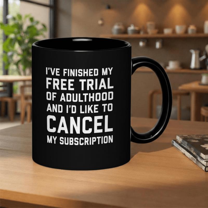 Tailorly Black Accent 11 oz Mug - teachers winter camping trips graphics
