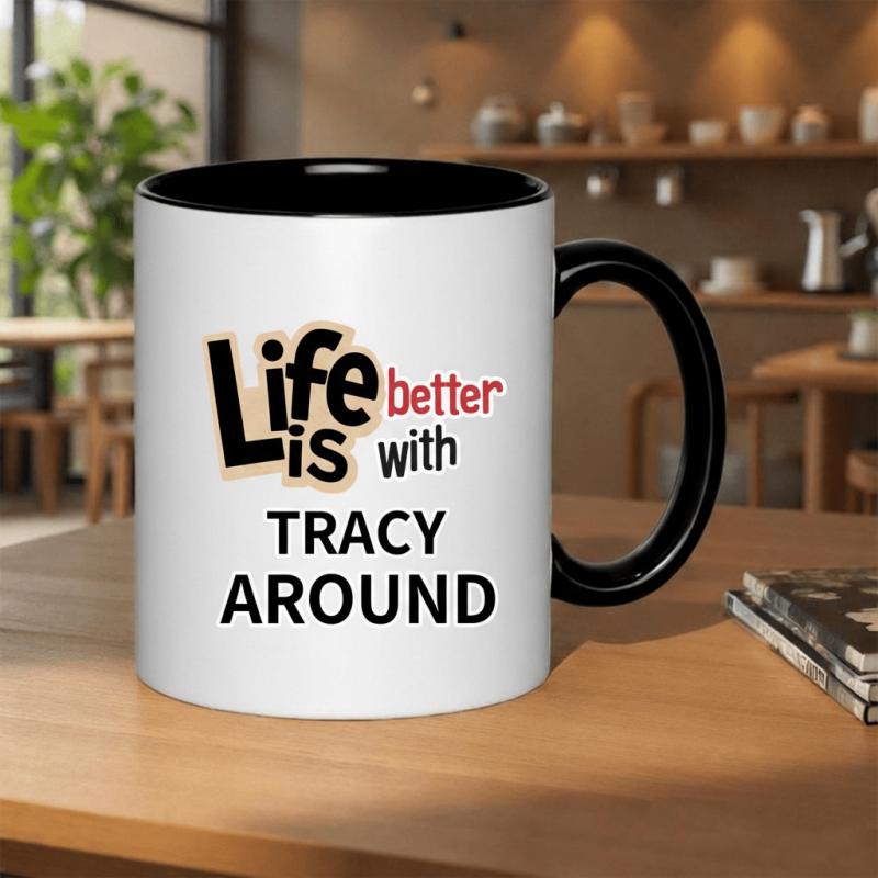 Tailorly Black Accent 11 oz Mug - birthdays anniversary anti slip