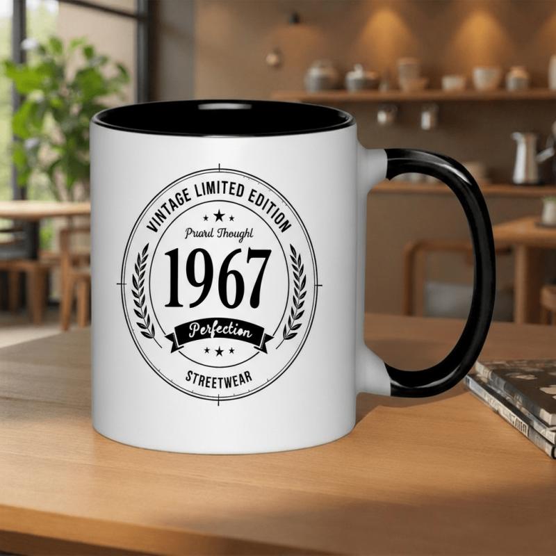 Tailorly Black Accent 11 oz Mug - vintage edition 1967 perfection streetwear