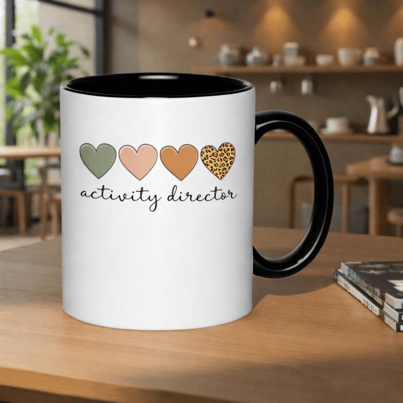 Tailorly Black Accent 11 oz Mug - hearts appreciation gift text