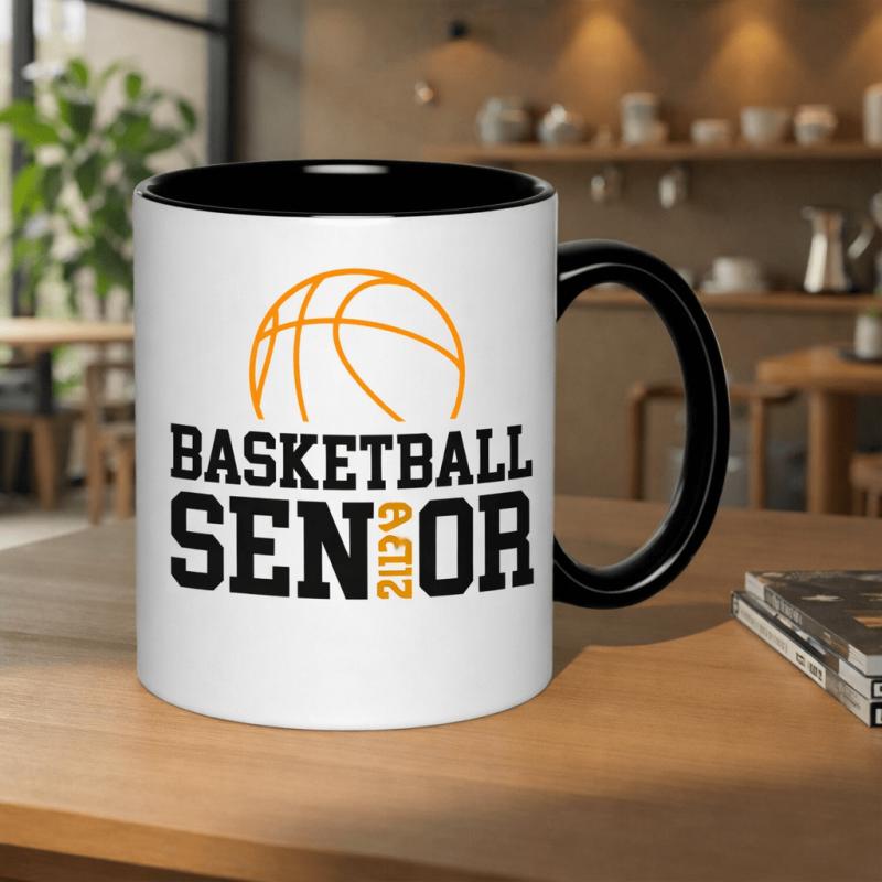 Tailorly Black Accent 11 oz Mug - 2023 basketball seasonal holiday design