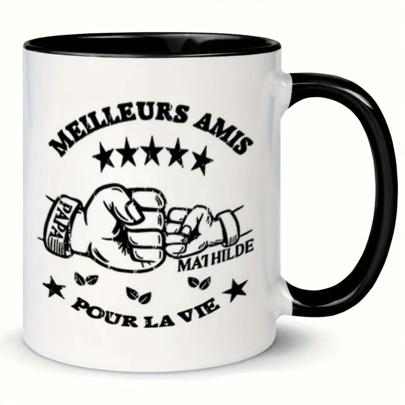 Tailorly Black Accent 11 oz Mug - bump stars