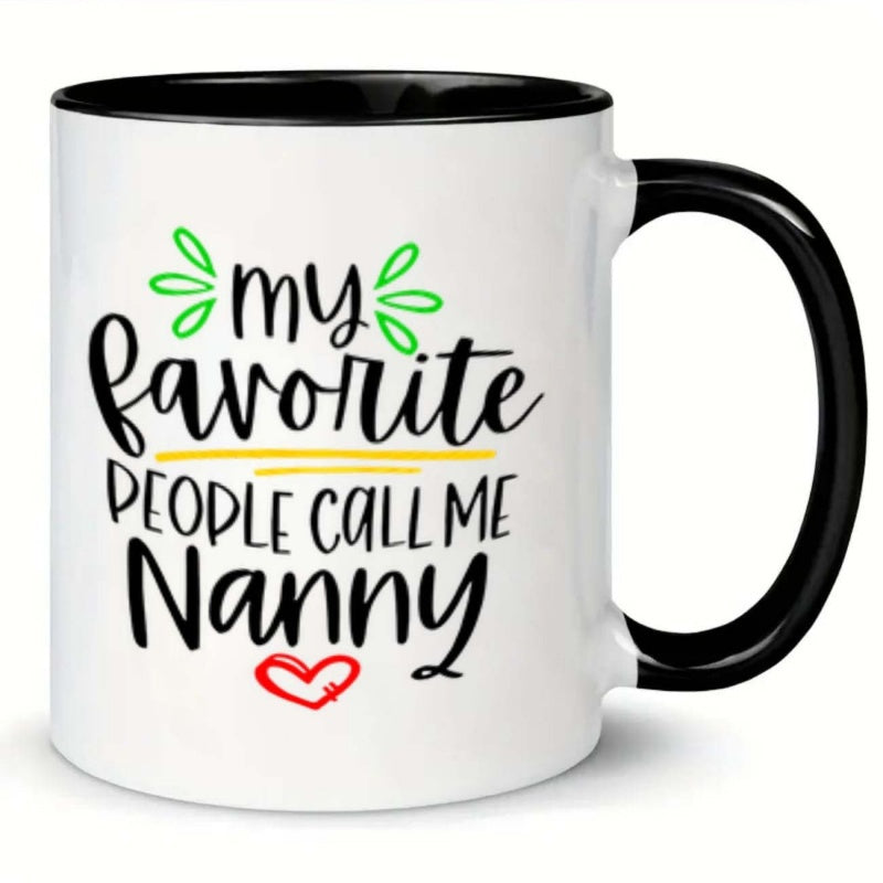 Tailorly Black Accent 11 oz Mug - text design humorous heart and leaves