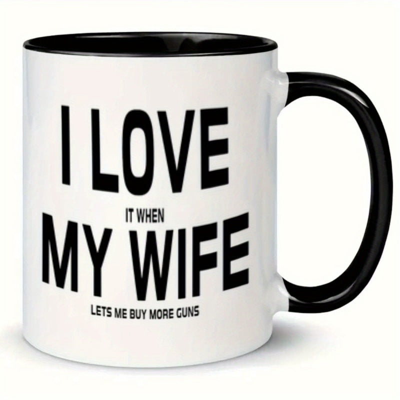 Tailorly Black Accent 11 oz Mug - funny wife guns themed