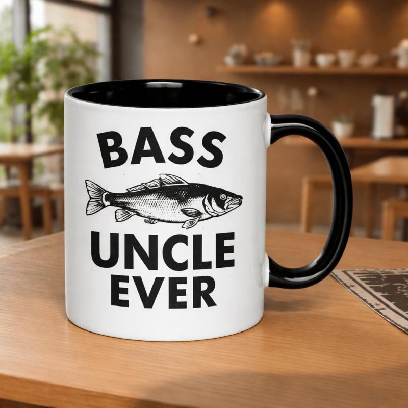 Tailorly Black Accent 11 oz Mug - funny fishing uncle text
