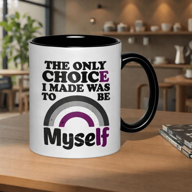Tailorly Black Accent 11 oz Mug - rainbow