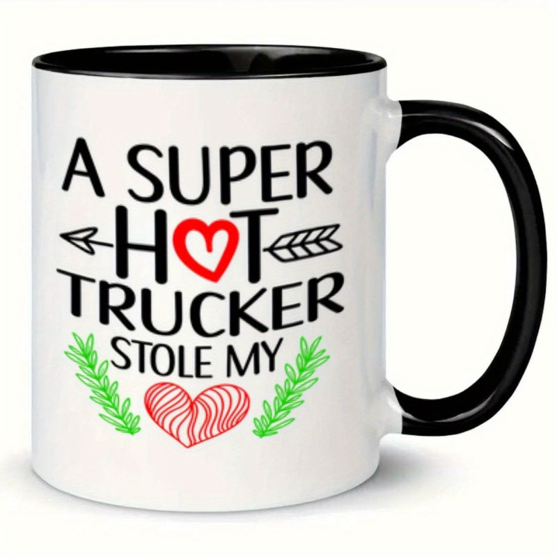 Tailorly Black Accent 11 oz Mug - arrow and leaves