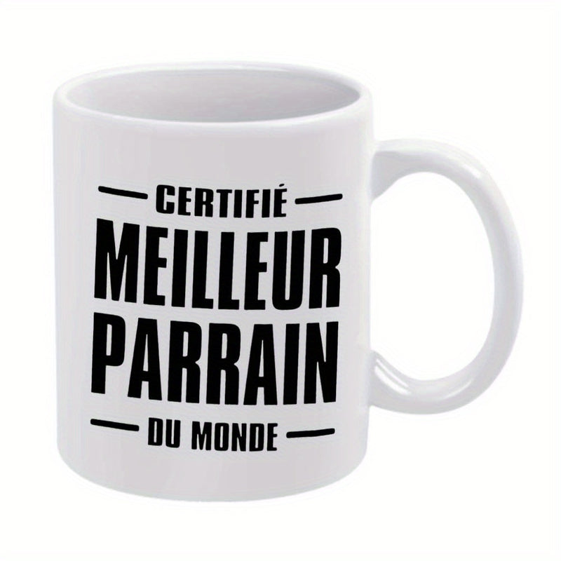 Tailorly White Ceramic 11 oz Mug - Minimalist White Ceramic Featuring Bold Black Typographic Quote Graphic Mug