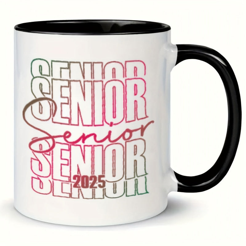 Tailorly Black Accent 11 oz Mug - senior 2025 vibrant and humorous text