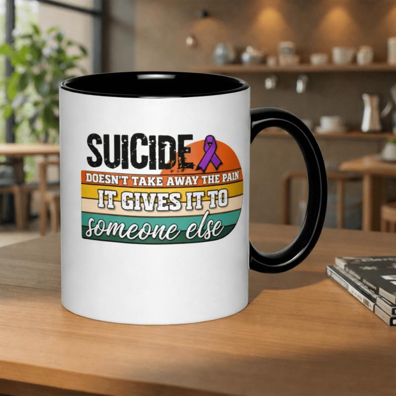 Tailorly Black Accent 11 oz Mug - doesnt it gives it to 11oz printed ceramic mug coffee mug food grade ceramic 11oz drinking cups themed