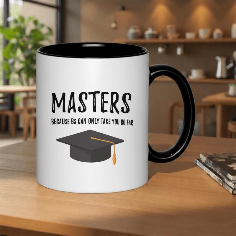 Tailorly Black Accent 11 oz Mug - graduation cap