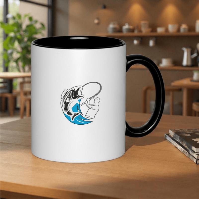 Tailorly Black Accent 11 oz Mug - with this 11oz ceramic mug featuring a this vintage style drinkware is dishwasher safe and has a sturdy build