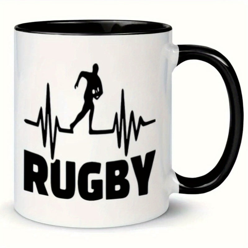 Tailorly Black Accent 11 oz Mug - player and heartbeat design