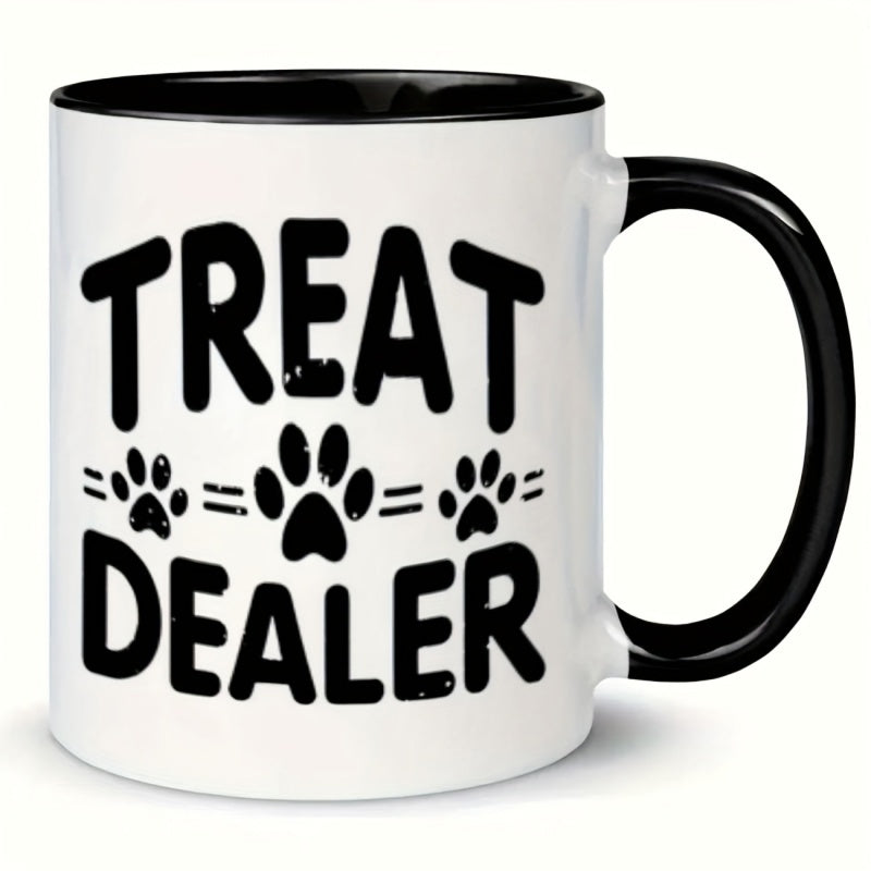 Tailorly Black Accent 11 oz Mug - 1pc humorous mug featuring 11 oz ceramic water cup coffee decorative cup great for birthdays and holidays ideal for