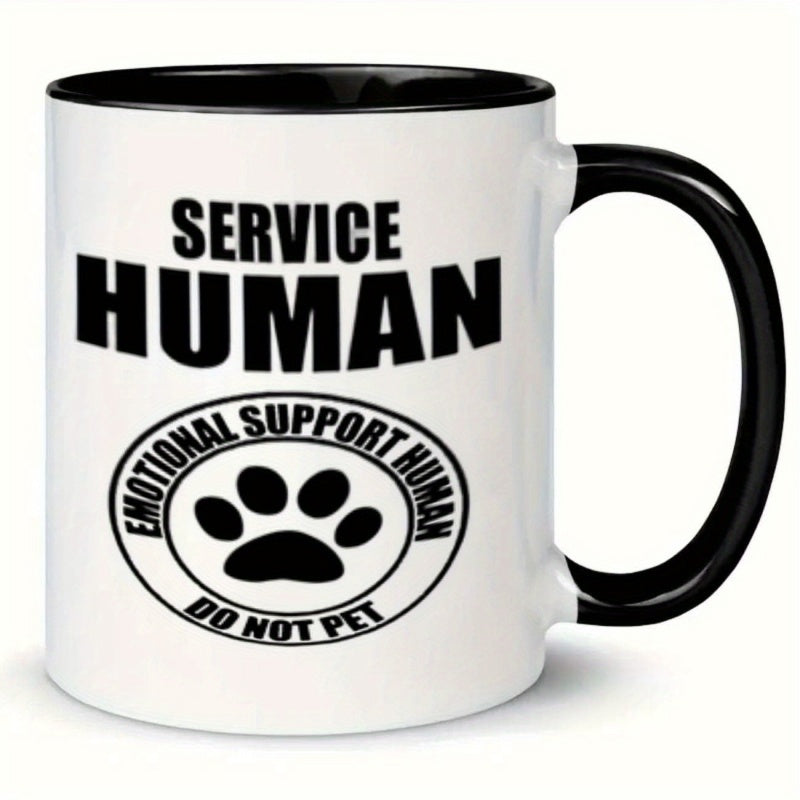 Tailorly Black Accent 11 oz Mug - paw print design