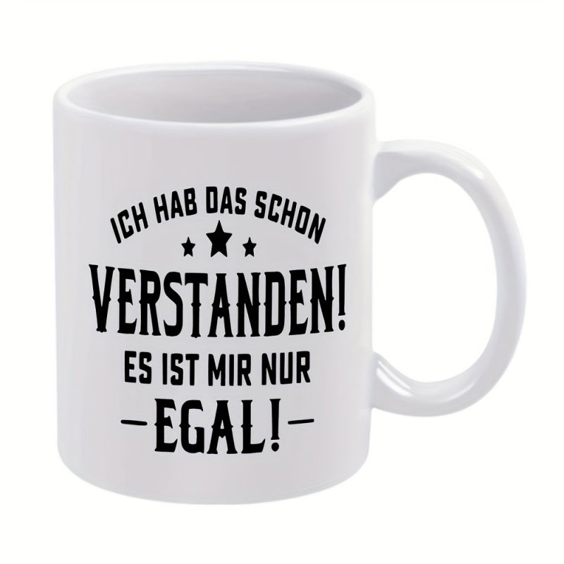 Tailorly White Ceramic 11 oz Mug - Clean Featuring Bold Black Typography And Stars Mug