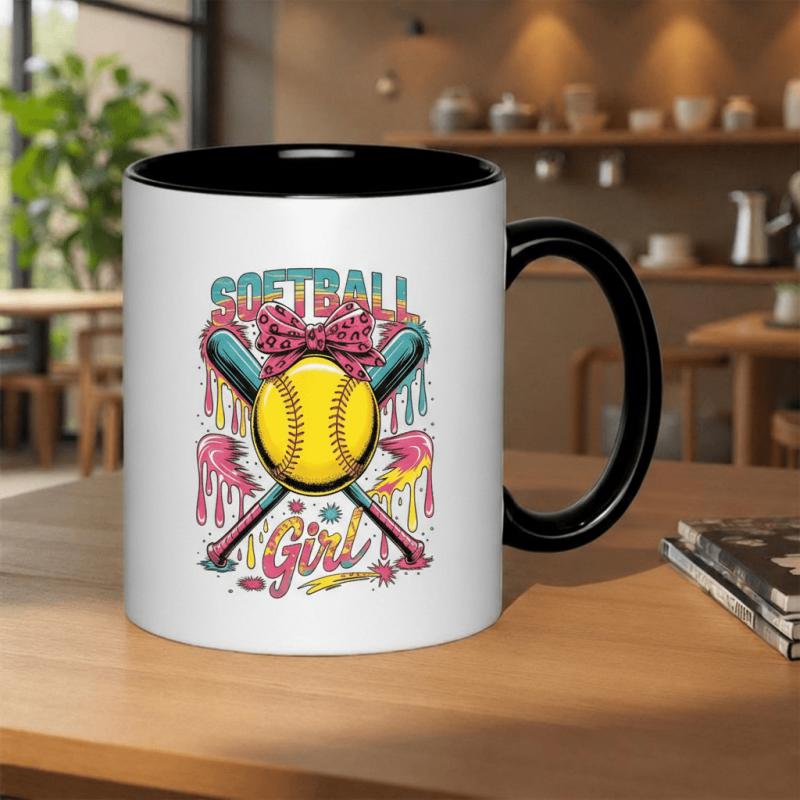Tailorly Black Accent 11 oz Mug - retro floral