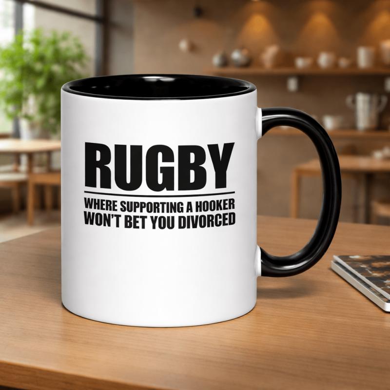 Tailorly Black Accent 11 oz Mug - where supporting a bet you divorced 11oz printed ceramic mug coffee mug food grade ceramic drinkware seasonal