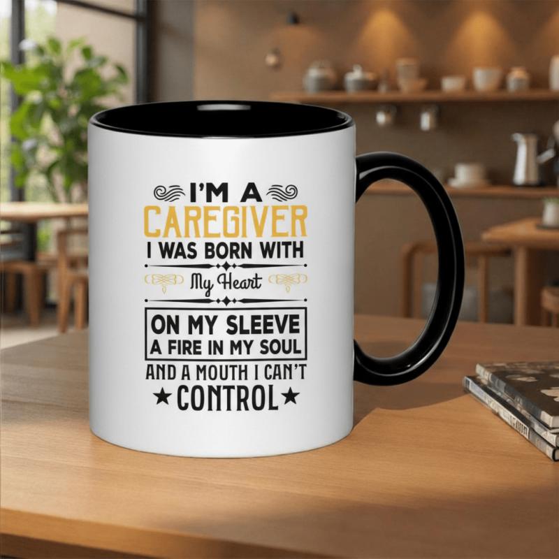 Tailorly Black Accent 11 oz Mug - a fire in and a mouth i cant control