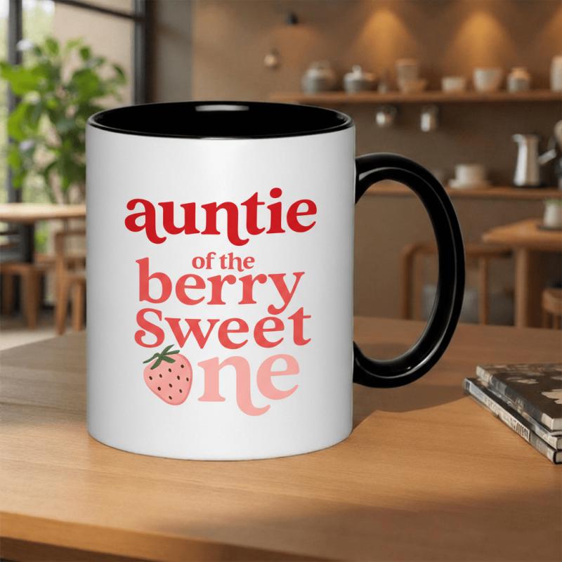 Tailorly Black Accent 11 oz Mug - auntie of the design