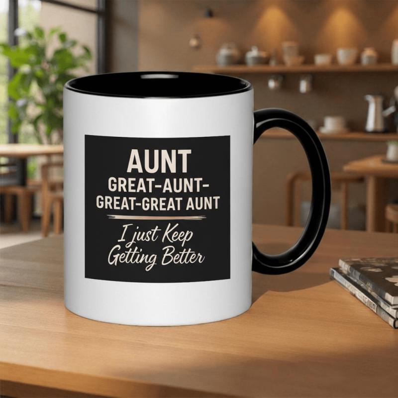 Tailorly Black Accent 11 oz Mug - artistic vintage retro print