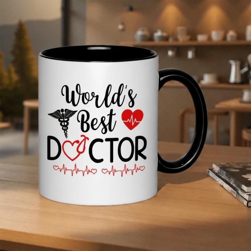 Tailorly Black Accent 11 oz Mug - abstract geometric patterns