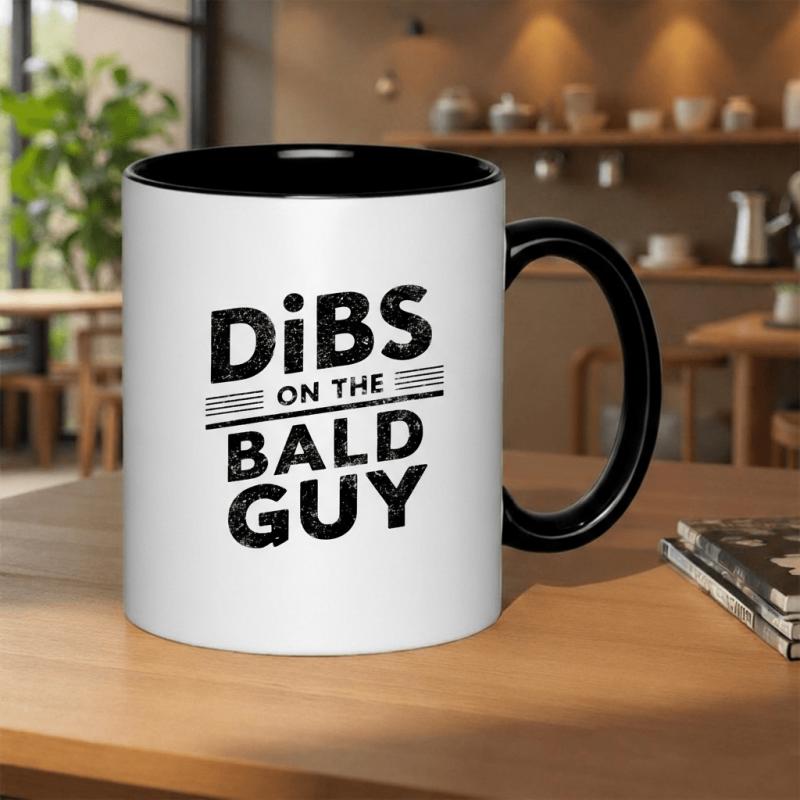 Tailorly Black Accent 11 oz Mug - bald guy funny quote