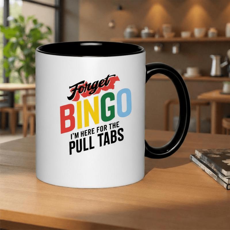 Tailorly Black Accent 11 oz Mug - bingo im here for tabs