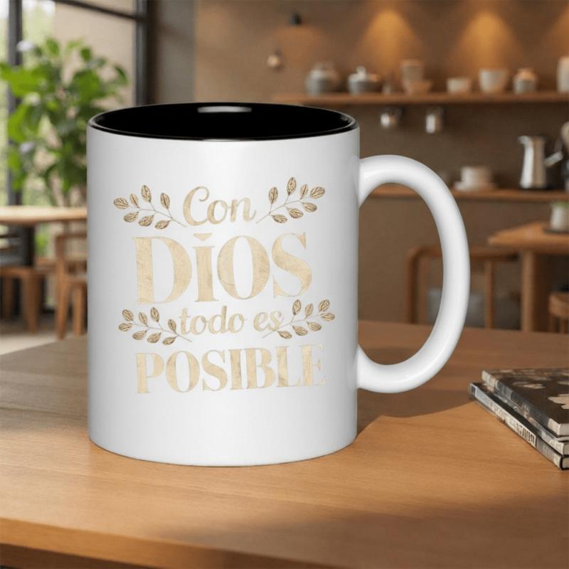 Tailorly Black Accent 11 oz Mug - decorative text and patterns