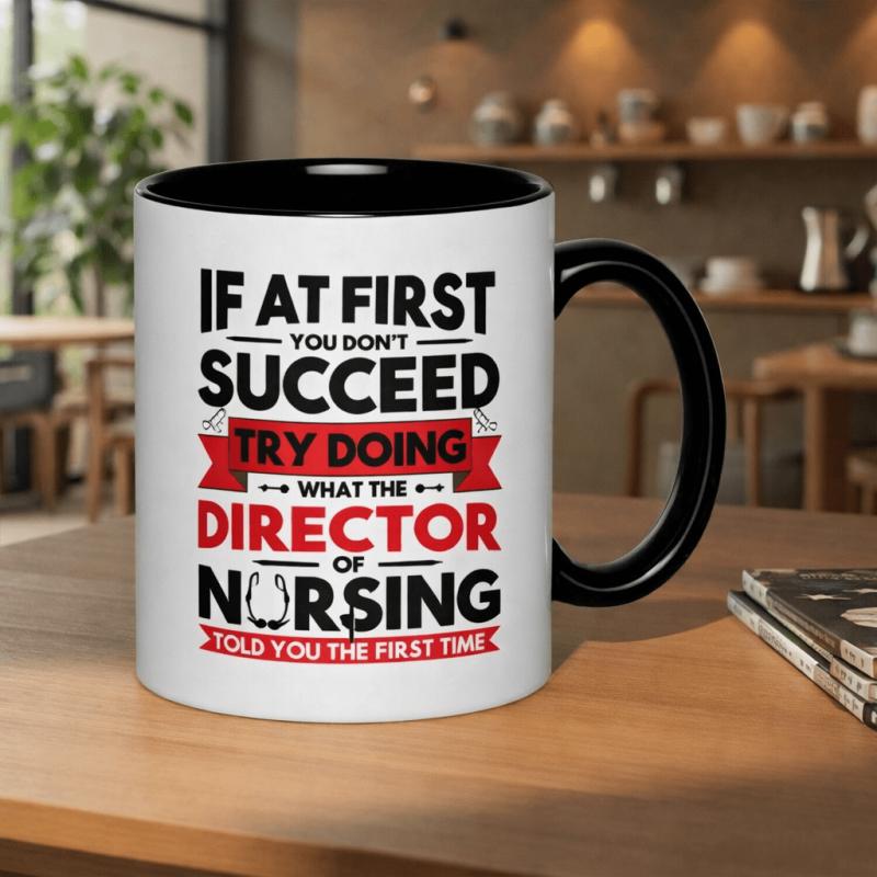 Tailorly Black Accent 11 oz Mug - dont success the by the nursing this 11oz ceramic mug features themed graphics suitable and a great