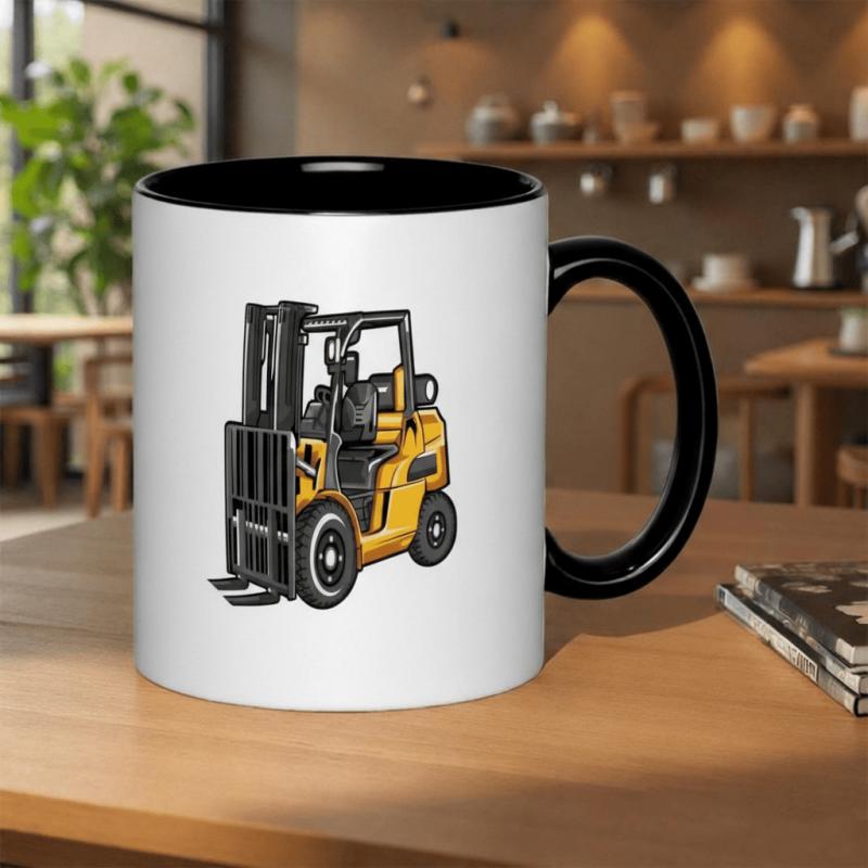 Tailorly Black Accent 11 oz Mug - im not lazy im energy saving mode text
