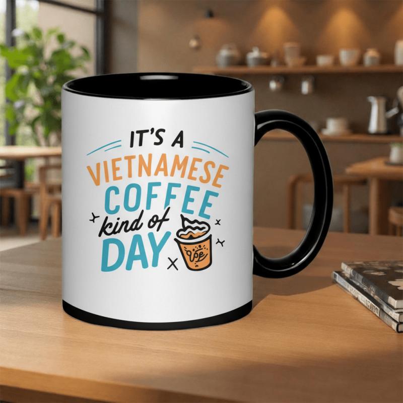 Tailorly Black Accent 11 oz Mug - abstract geometric shapes