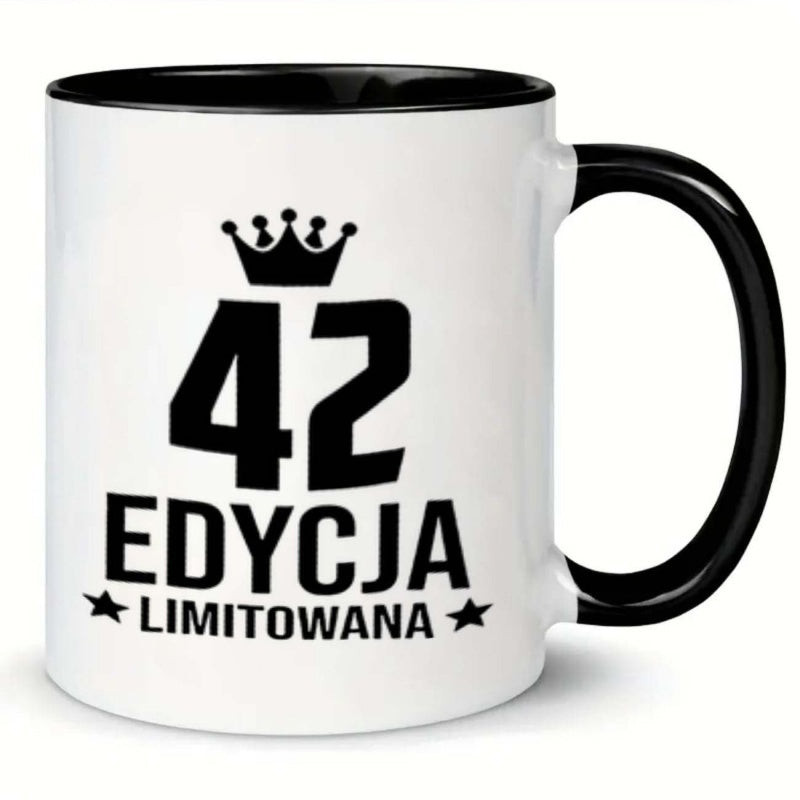 Tailorly Black Accent 11 oz Mug - 42 stars