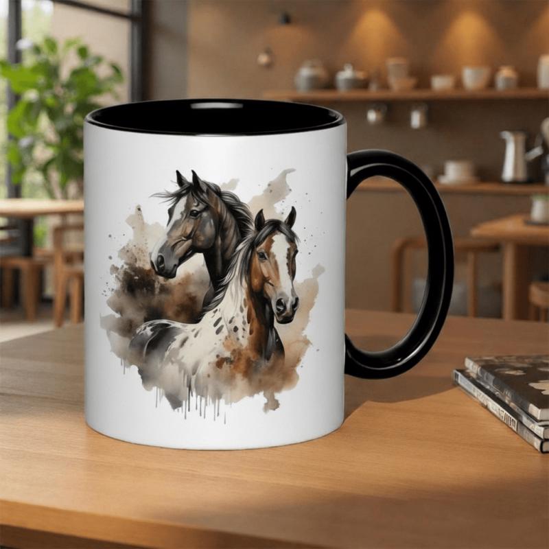 Tailorly Black Accent 11 oz Mug - are my sunshine floral queen 11oz printed ceramic mug mug drinkware mug drinking cups spooky graphics wife teachers