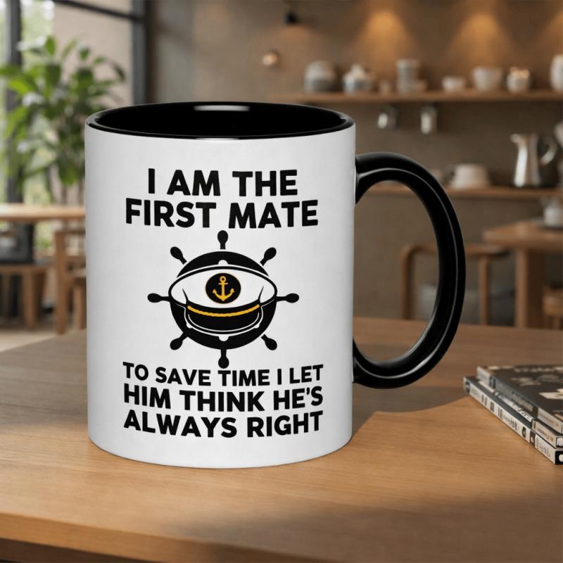 Tailorly Black Accent 11 oz Mug - mate and to be i him to believe