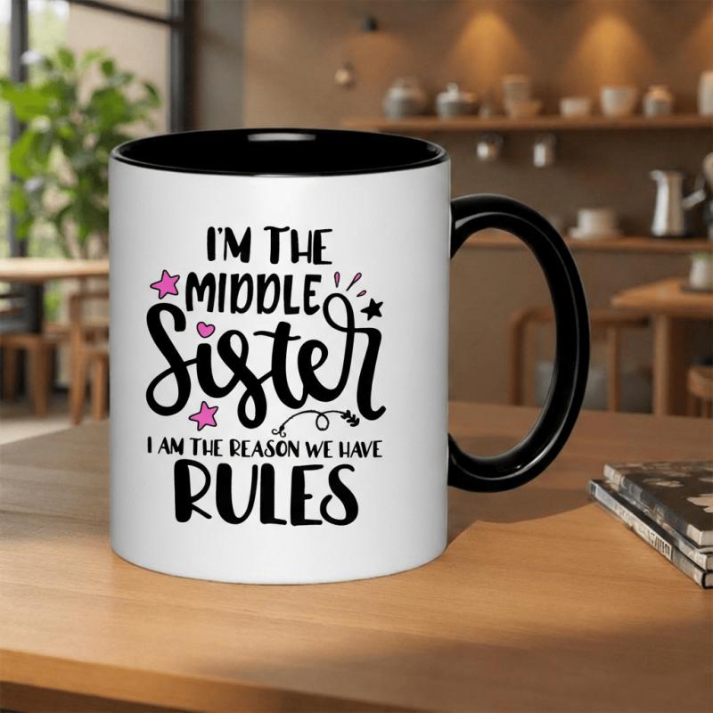 Tailorly Black Accent 11 oz Mug - im sister i am rules