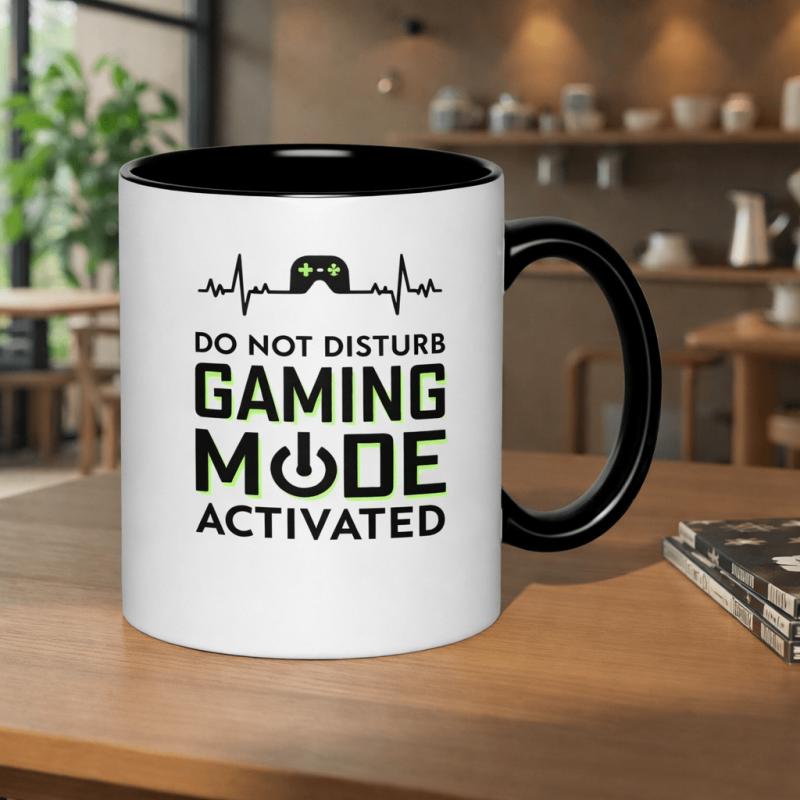 Tailorly Black Accent 11 oz Mug - do not disturb gaming