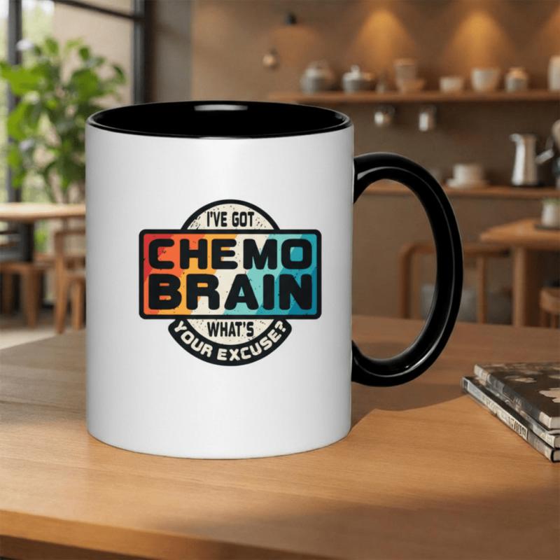 Tailorly Black Accent 11 oz Mug - ive got chemo brain whats your