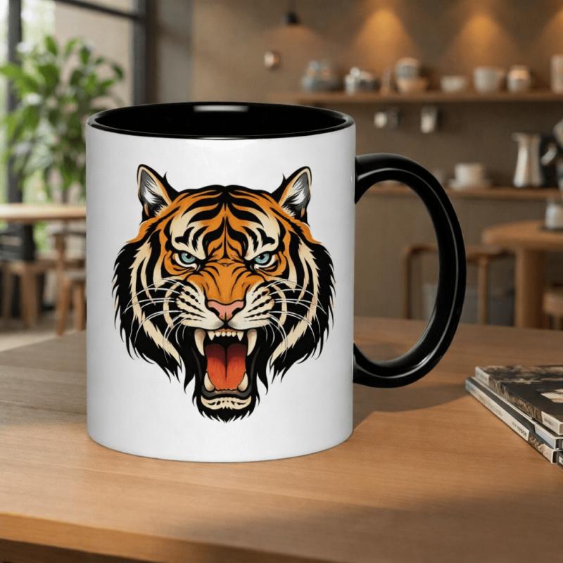 Tailorly Black Accent 11 oz Mug - roaring with