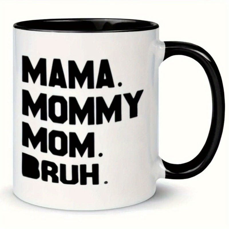 Tailorly Black Accent 11 oz Mug - mommy mom text