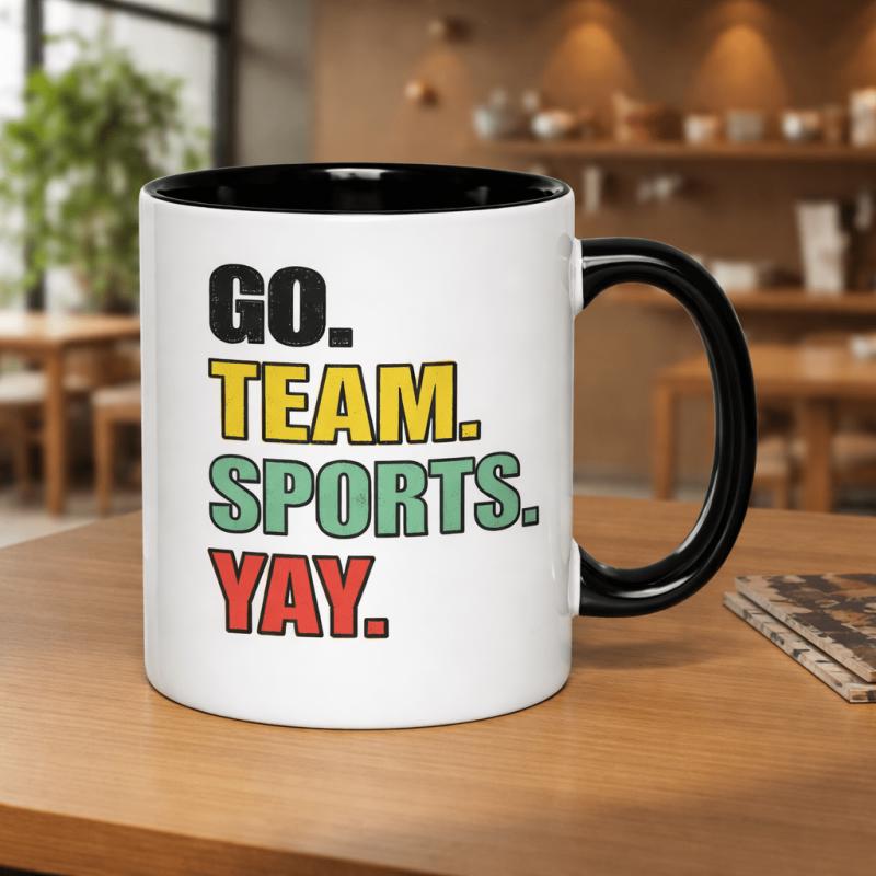 Tailorly Black Accent 11 oz Mug - sports yay 11oz printed ceramic mug mugs ceramic mugs drinkware white ceramic romantic seasonal holiday print coworkers