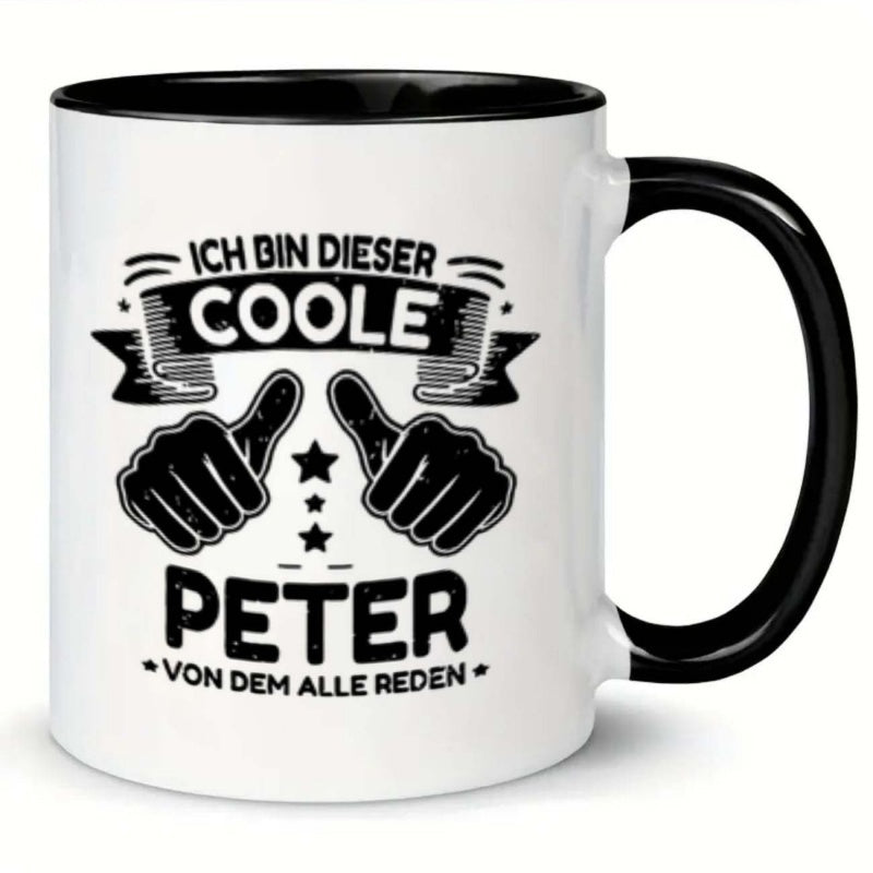 Tailorly Black Accent 11 oz Mug - cartoon design