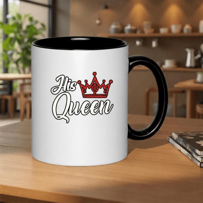 Tailorly Black Accent 11 oz Mug - couple matching design