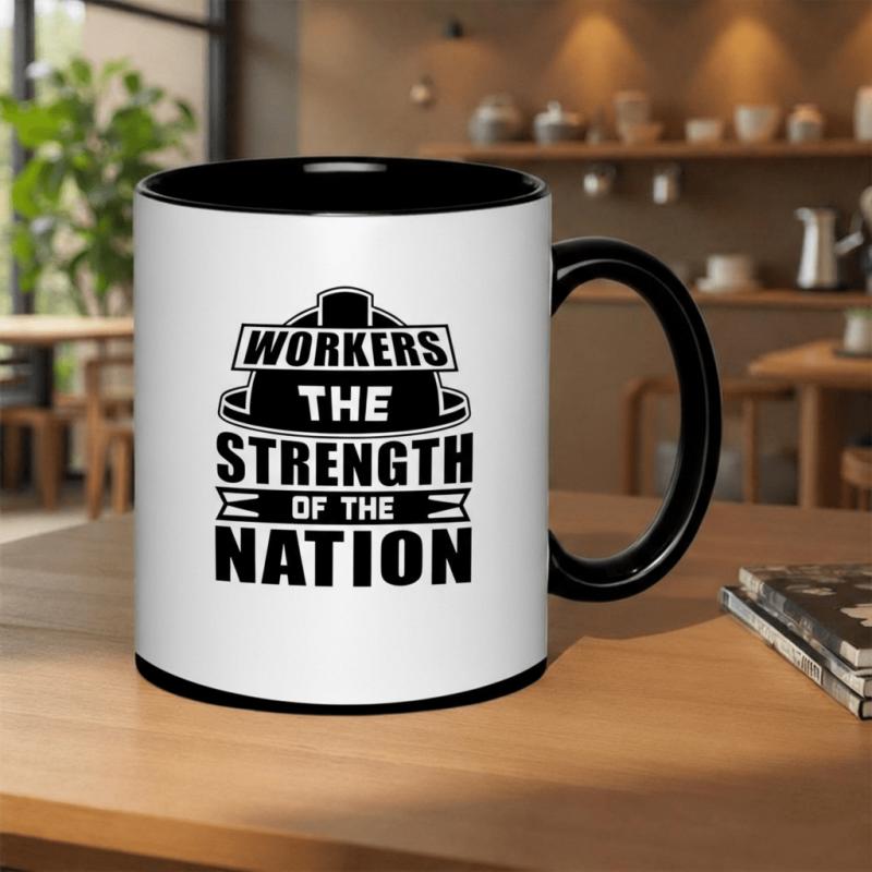 Tailorly Black Accent 11 oz Mug - hard hat