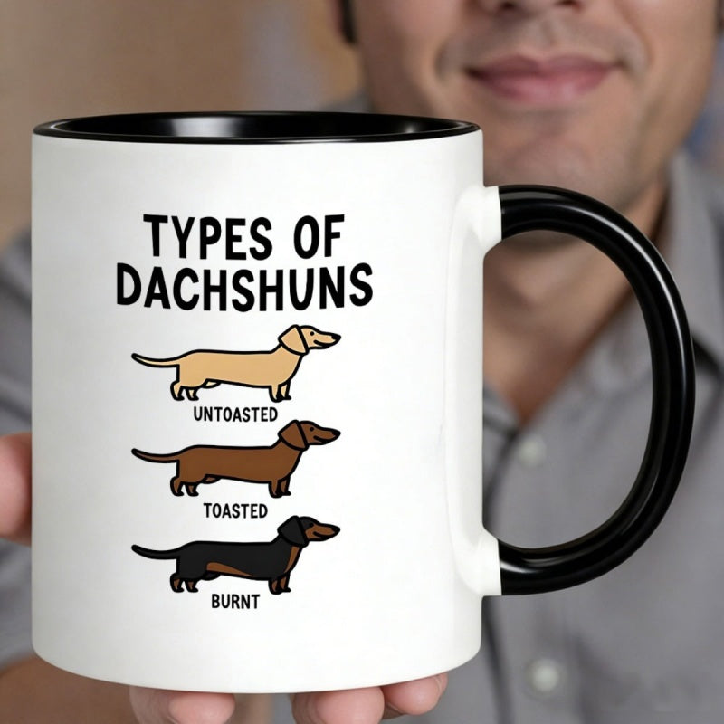 Tailorly Black Accent 11 oz Mug - types of dachshuns un burnt 11oz ceramic coffee mug gifthand wash only_ec4629126b714519852349bad063027c