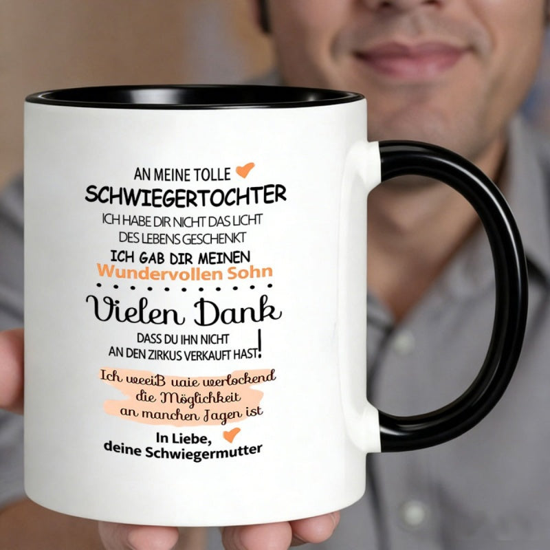 Tailorly Black Accent 11 oz Mug - humorous quote