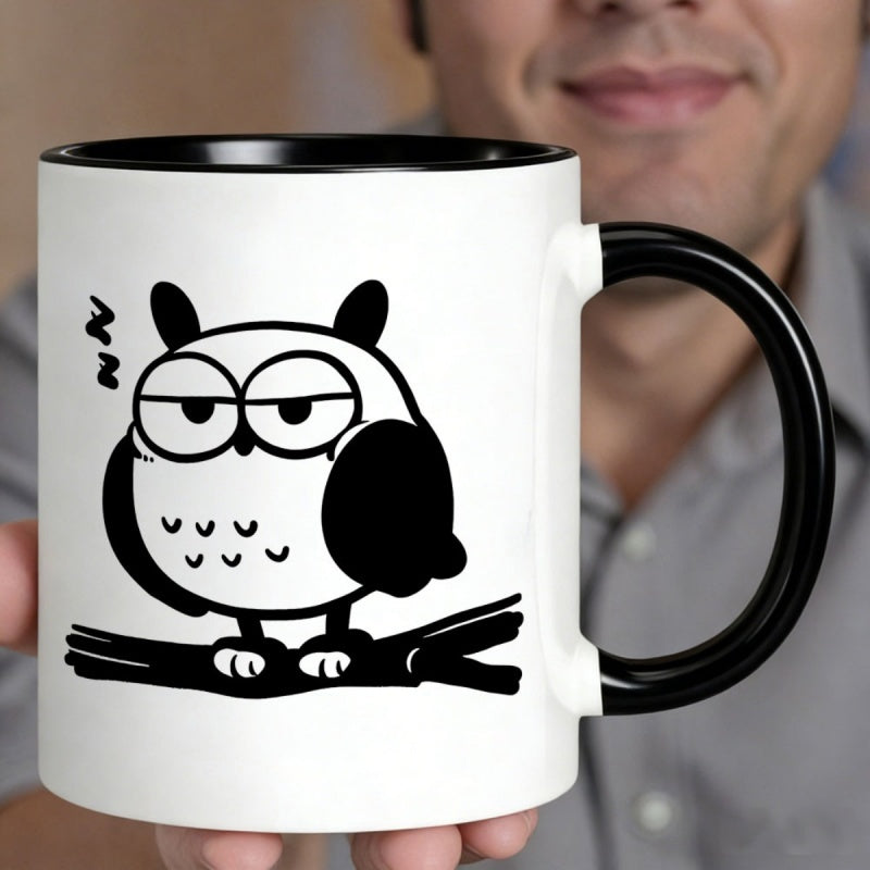 Tailorly Black Accent 11 oz Mug - bird