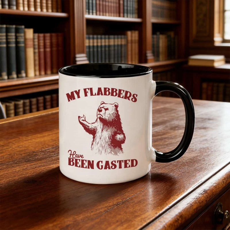 Tailorly Black Accent 11 oz Mug - humorous bear silhouette