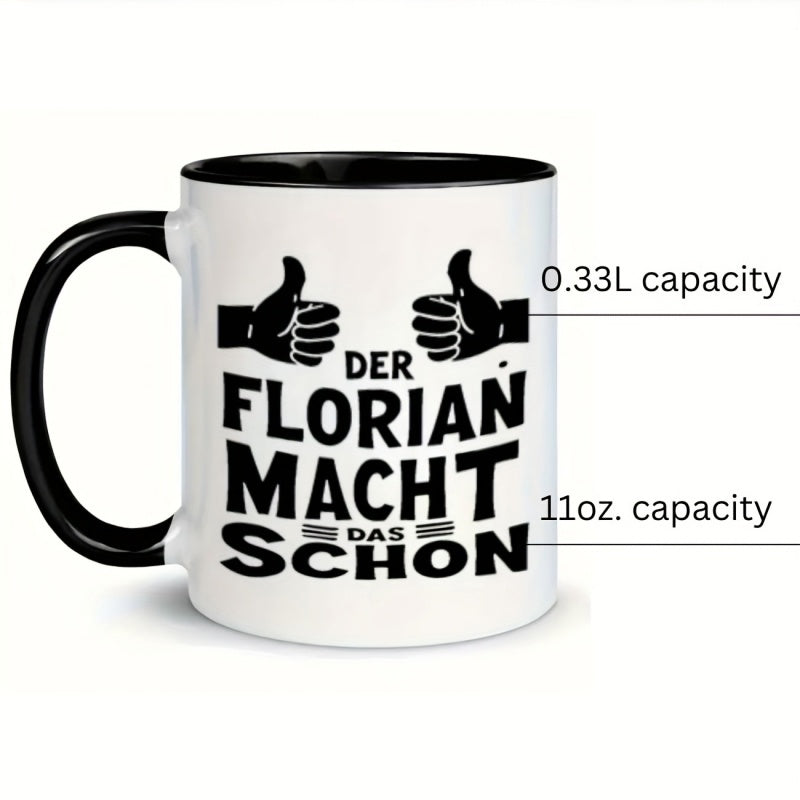 Tailorly Black Accent 11 oz Mug - thumbs up phrases