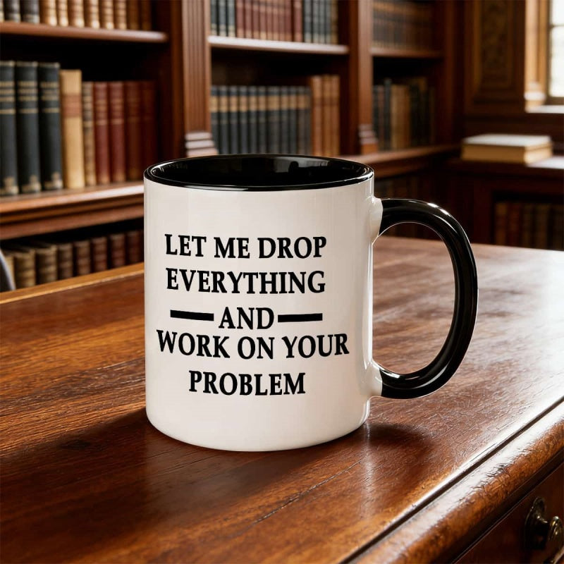 Tailorly Black Accent 11 oz Mug - uplifting message